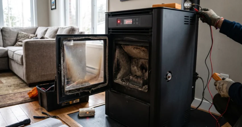 Poêle à pellets en sécurité : diagnostic et solutions avant l&rsquo;intervention du technicien