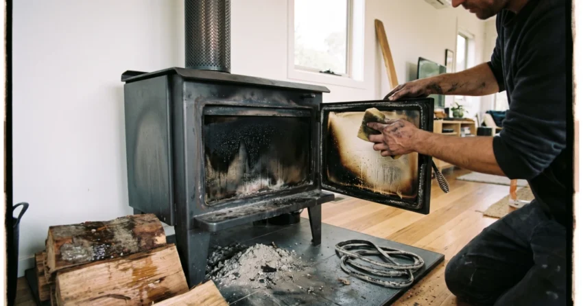 Pourquoi votre vitre de poêle à bois devient noire et comment y remédier